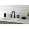 Kingston Brass Widespread Bathroom Faucet with Push PopUp, Matte Black KS1410RX - alternate 5